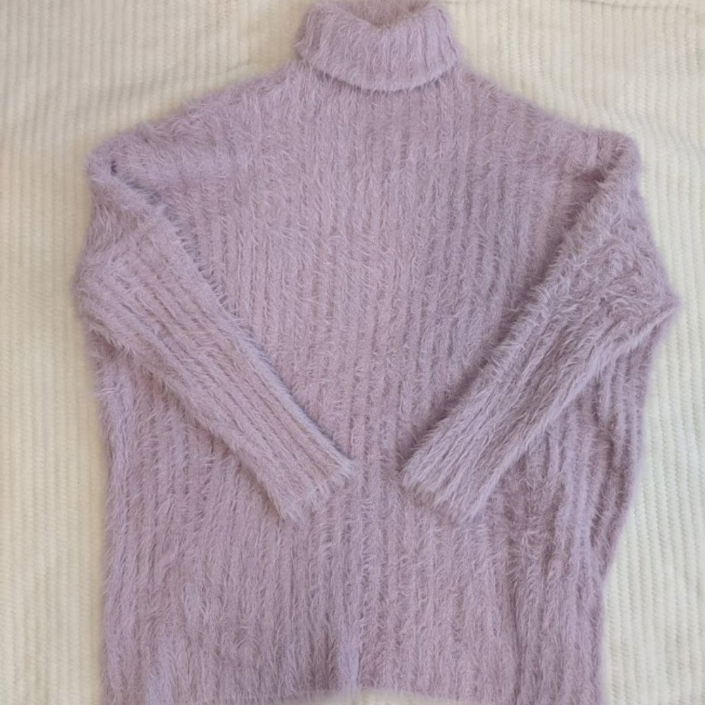 Purple oversized turtleneck sweater dress - Size S/M
